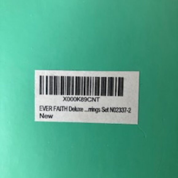 EVER FAITH Deluxe Purple Teardrop Crystal Pendant Necklace Earrings Set - Picture 6 of 6